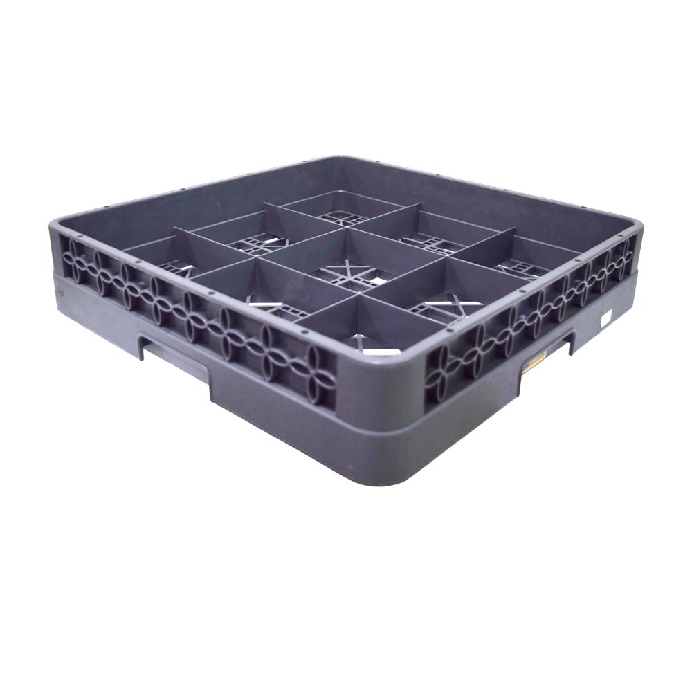 Plastic Dark Gray 9 Compartment Glass Rack